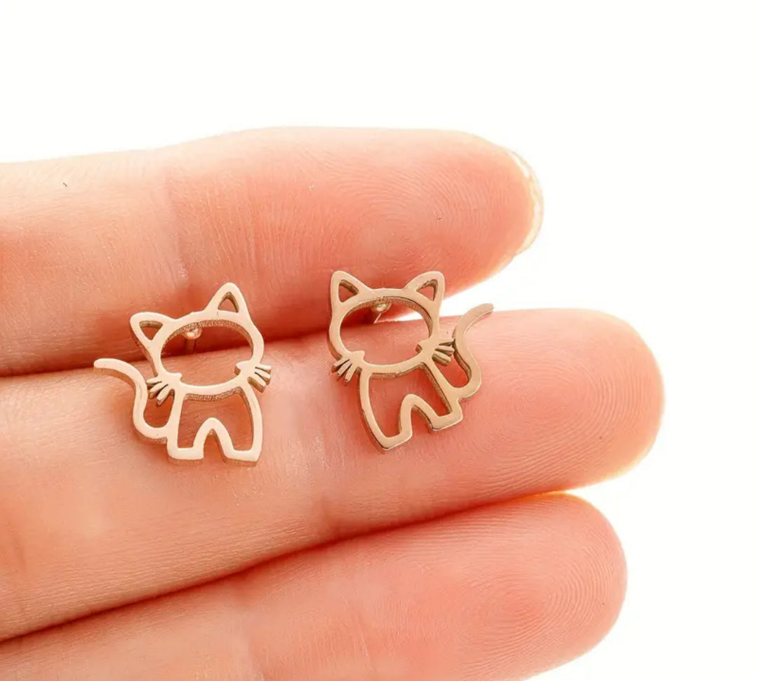 Kitty Stud Earrings