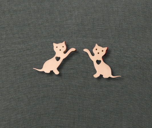 Cleo Kitty Stud Earrings